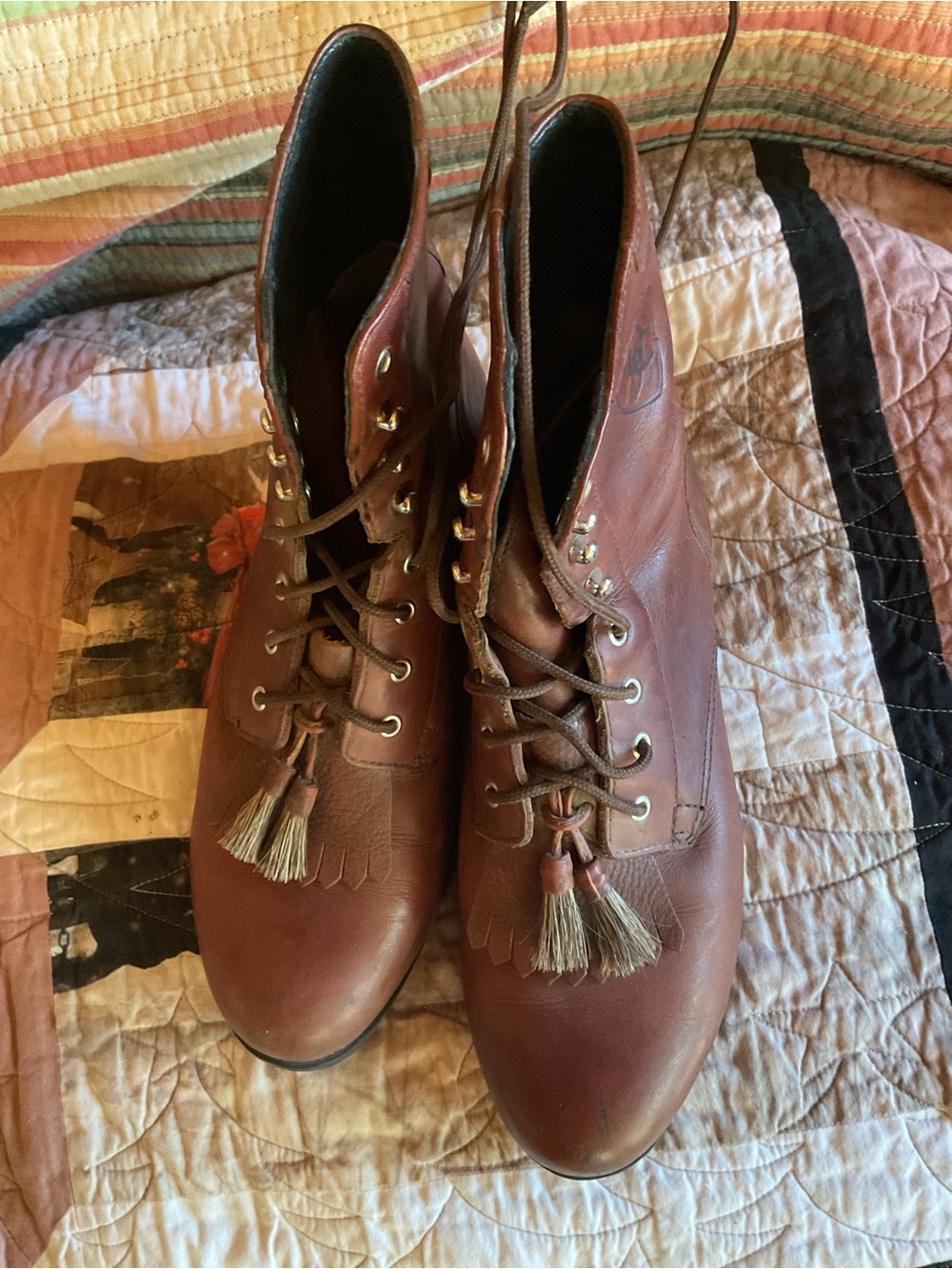 Ariat Heritage II Lace-Up Ankle Boots with Tassels